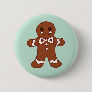 Mint jul pepparkakspojke knapp