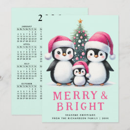 Mint Jul vid Rosan av familjen Merry & Bright Peng Julkort