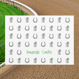 Mint Julep and Horseshoe Preppy Derby Party Tack Kort