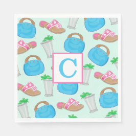 Mint Julep Bermuda Bag Preppy Initail Derby Pappersservett