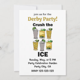 Mint Julep Cocktail Krossa Isen Derbyfest Inbjudningar
