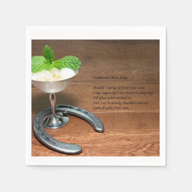 Mint Julep Cocktail napkin Pappersservett (Framsidan)