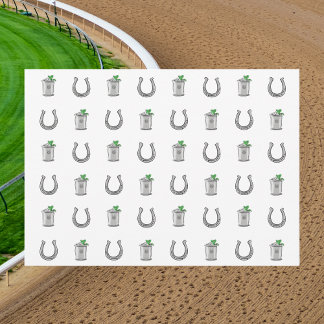 Mint Julep & Hästsportsmönster Preppy Tack Kort