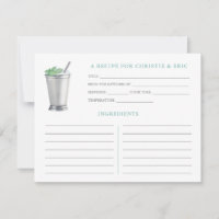 Mint Julep Horse Tävling Möhippa Recipe Card