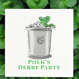 Mint Julep Horseshoe Horse Tävling Derby Party Pappersservett
