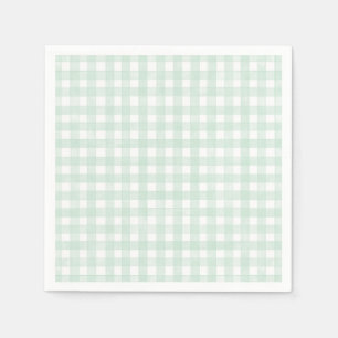 Mint Klassisk Gingham Pappersservett