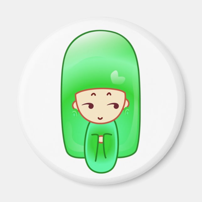 Mint kokeshi magnet (Framsidan)