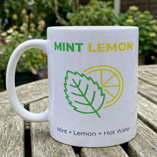 Mint Lemon Tea Simple Ingredient Mix Kaffemugg (Skapare uppladdad)