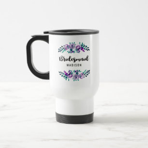 Mint & Lila Blommigt WAN Bröllop Bridesmaid Resemugg