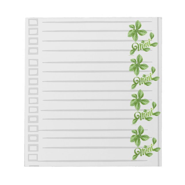 Mint Linjerat Anteckningsblock  (Framsida)
