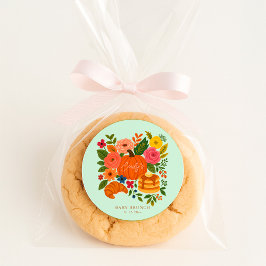 Mint Little Pumpkin Baby Shower Runt Klistermärke