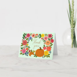 Mint Little Pumpkin Baby Shower Tack Kort