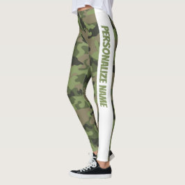 Mint ljust grönt Camouflage PERSONALIZE Leggings