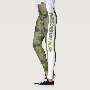 Mint ljust grönt Camouflage PERSONALIZE Leggings