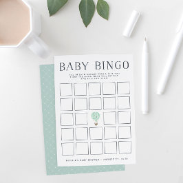 Mint-Luftballong | Bingo-spelkort för babyvisnings