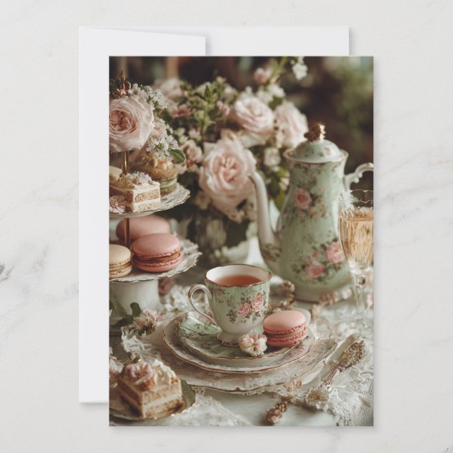 Mint & Macarons | Söta tremor Inbjudningar (Framsida)