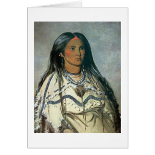 "Mint", Mandan en indisk flicka, 1832 Hälsningskort