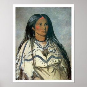 "Mint", Mandan en indisk flicka, 1832 Poster