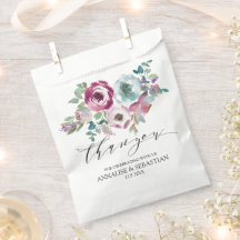 Mint & Mauve blommigt vattencolor bröllop