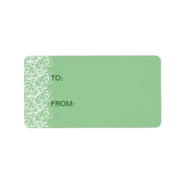 Mint med Faux Snöre Adressetikett