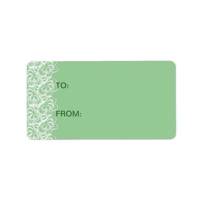 Mint med Faux Snöre Adressetikett (Framsidan)