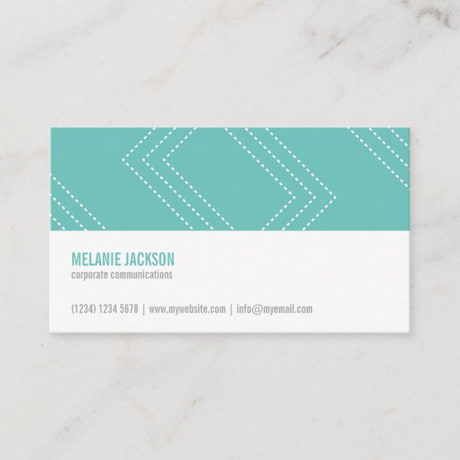Mint minimalist modern simple feminine chic card visitkort (Framsida)