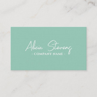 Mint minimalistisk elegant modern visitkort