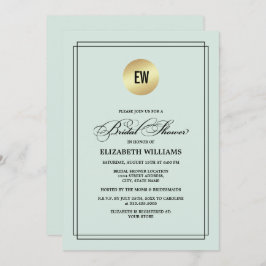 Mint | Minimalistisk Möhippa för svart Elegant Inbjudningar