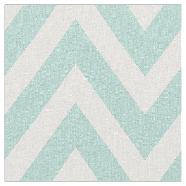 Mint Modern Chevron Large  Tyg (Närbild)