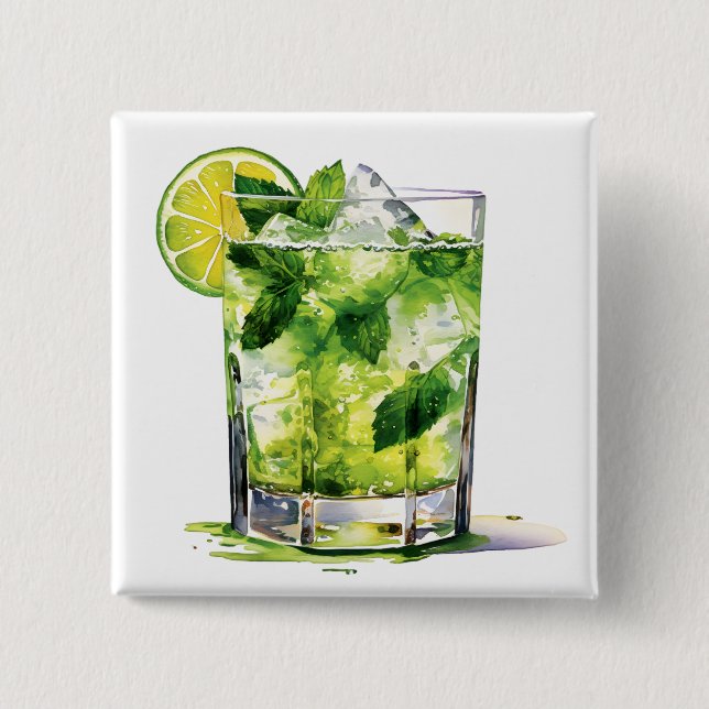 Mint Mojito med Lime Knapp (Framsida)
