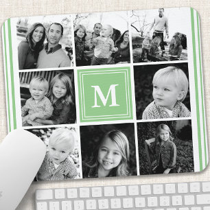 Mint Monogram Familjefotokollage Musmatta
