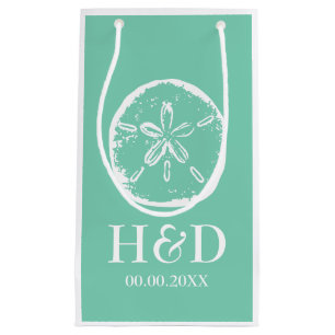 Mint monogram och dollarns favoritpåsar för bröllo
