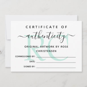 Mint Monogram större äkthetscertifikat