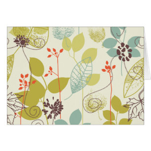 Mint n Olive Nature Patternated Blank Card OBS Kort