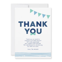 Mint & Navy | Modern babyvisning - tackkort