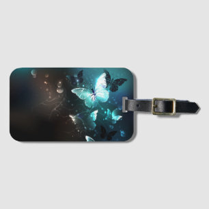 Mint Night Butterflies Bagagebricka