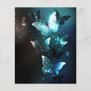 Mint Night Butterflies Flygblad