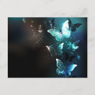Mint Night Butterflies Helg Vykort