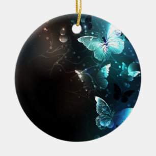 Mint Night Butterflies Julgransprydnad Keramik