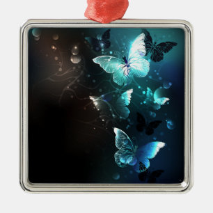Mint Night Butterflies Julgransprydnad Metall