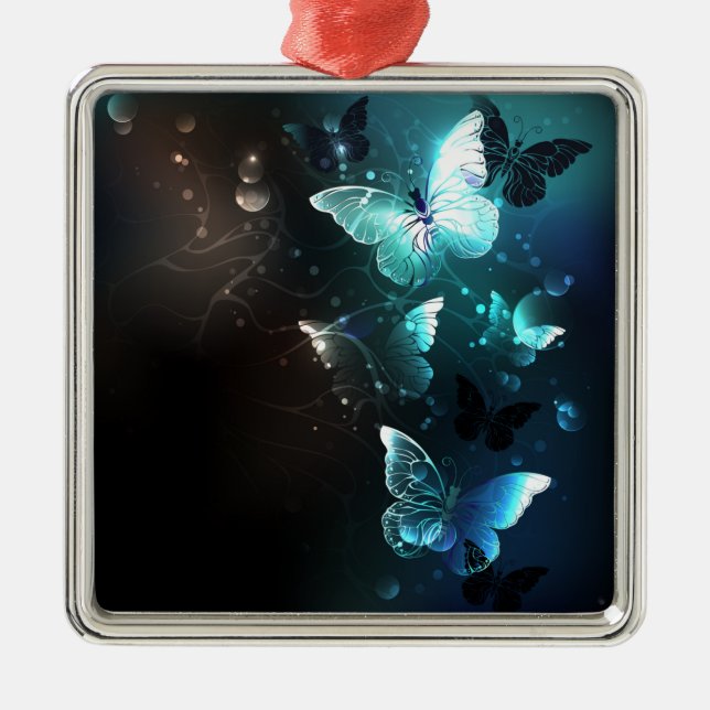Mint Night Butterflies Julgransprydnad Metall (Framsidan)