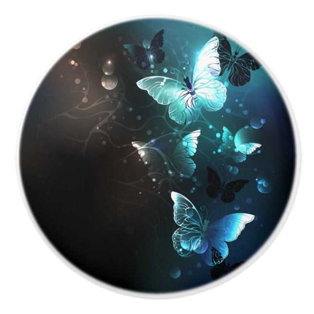 Mint Night Butterflies Knopp (Framsidan)