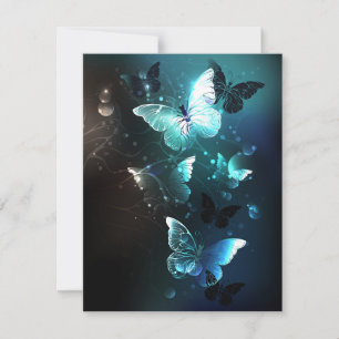 Mint Night Butterflies Kort