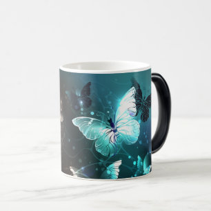 Mint Night Butterflies Magisk Mugg