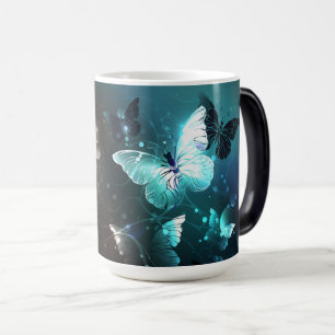 Mint Night Butterflies Magisk Mugg