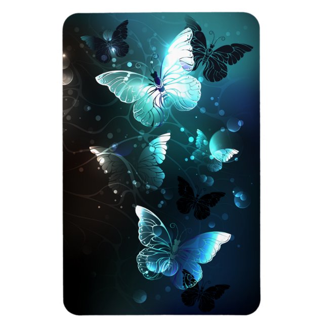Mint Night Butterflies Magnet (Vertikal)