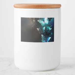 Mint Night Butterflies Mat Etiketter