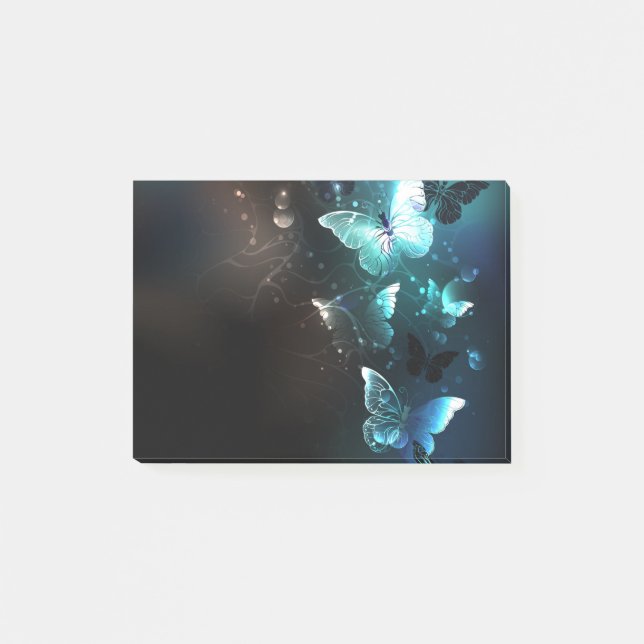 Mint Night Butterflies Post-it Block (Framsida)