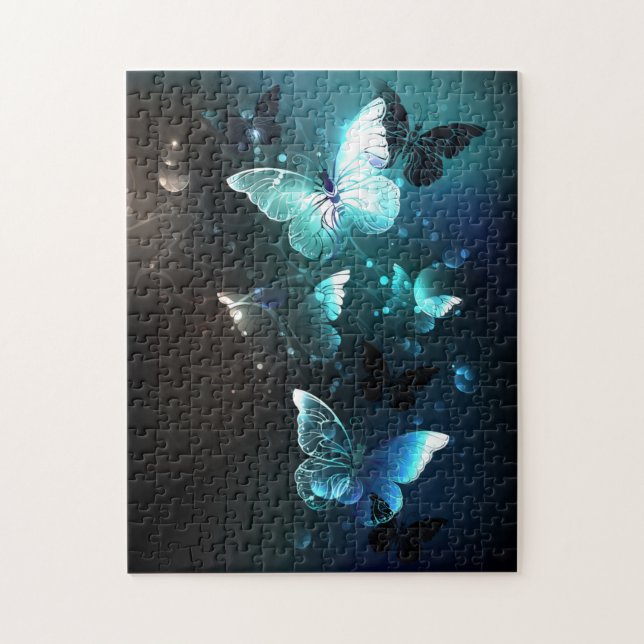 Mint Night Butterflies Pussel (Vertikal)