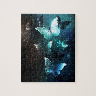 Mint Night Butterflies Pussel